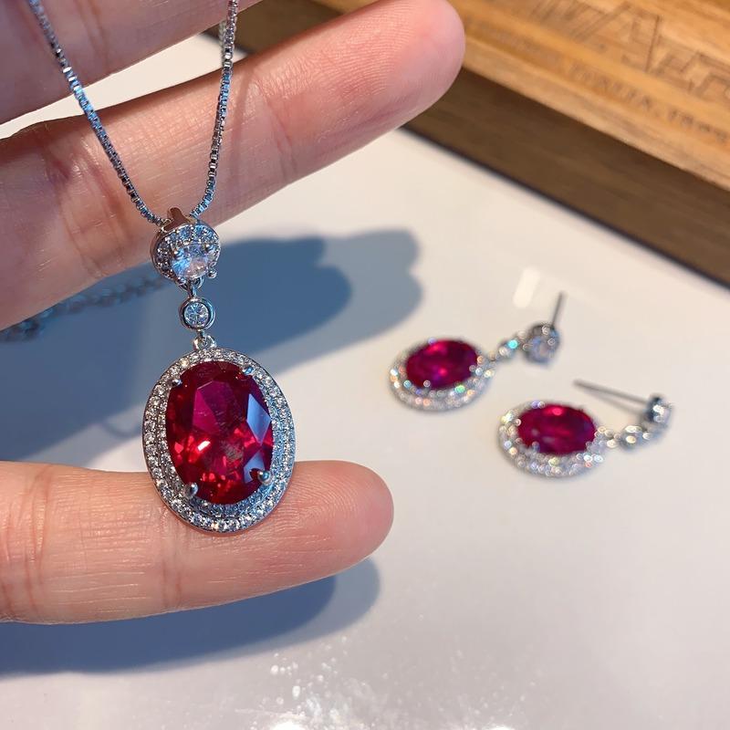 Sace Gems Классические кольца из медного сплава с цирконием, серьги, кулон, ожерелье, комплекты ювелирных изделий, подарки для свадебной вечеринки