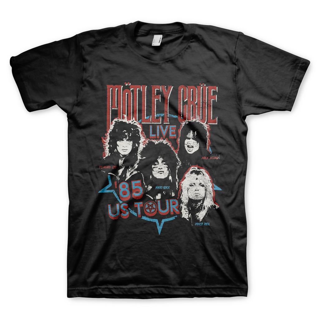 Motley Crue Live 85 T-Shirt Mens Womens Tees Top