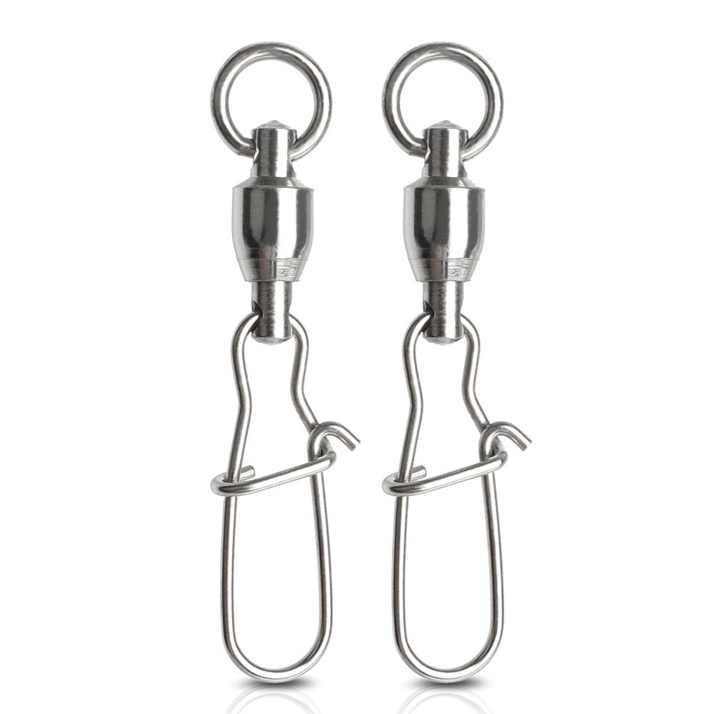 Accessories Corrosion Resistant Interlock Snap Fishing Line Connector Ball Bearing Fishing Swivels