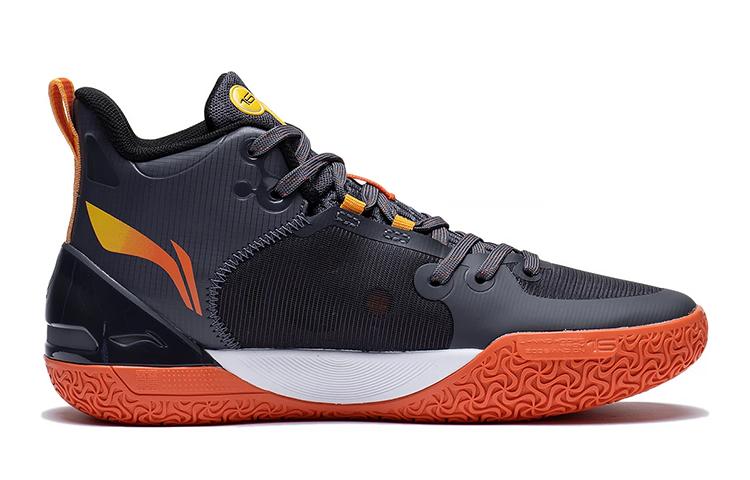 Li Ning YOUNG Slip Resistant Cushioning Abrasion Resistant Rebound Mid top Children's Basketball Shoes YKBT012-5