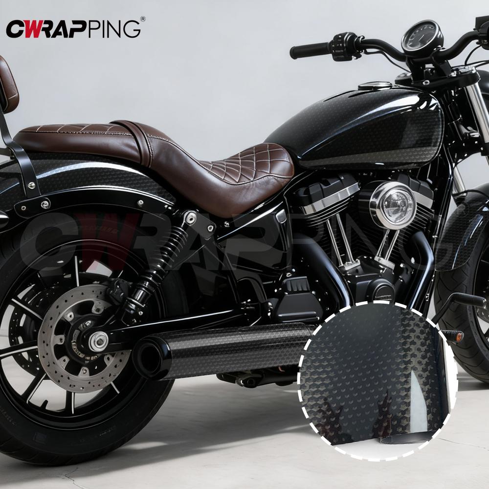 TPF Автомобильная пленка Покрытие Ghost Винил с воздушными каналами для мотоцикла Водонепроницаемые Автомобильные Наружные Аксессуары Наклейка из углеродного волокна Обертка Детали