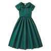 7-12Y Girls' Children's Suit Children's Dress Summer Skirt New Solid Colour Splicing Sleeve Princess Skirt
