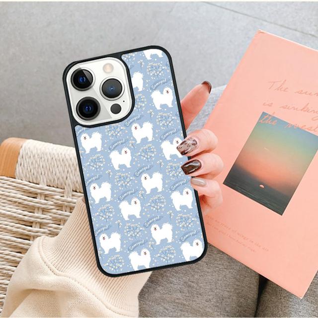 Чехол для телефона с щенком самоеда для iPhone 17 Air 16 15 14 12 13 PLUS 11 PRO MAX Задняя крышка Fundas coque Cover Shell