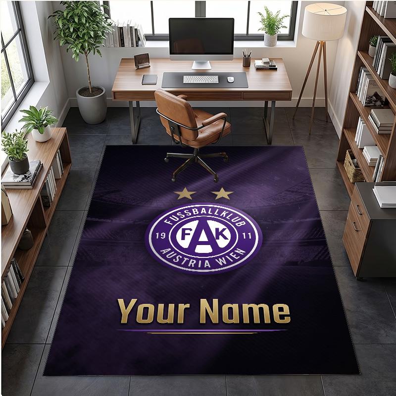 Crystal Velvet Rug Austria Wien FC Print Custom Name Text Floor Mat Home Decor