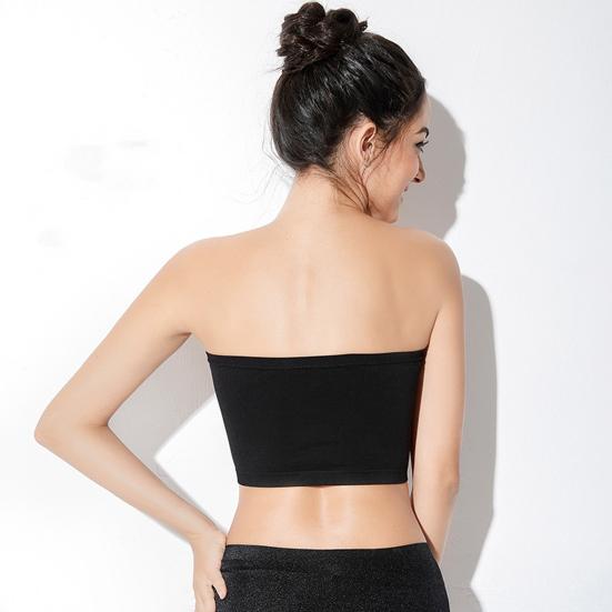 Женский невидимый бюстгальтер без бретелек с мягкой подкладкой, беспроводной противоскользящий пуш-ап, мягкий однотонный эластичный антиэкспозиционный бюстгальтер