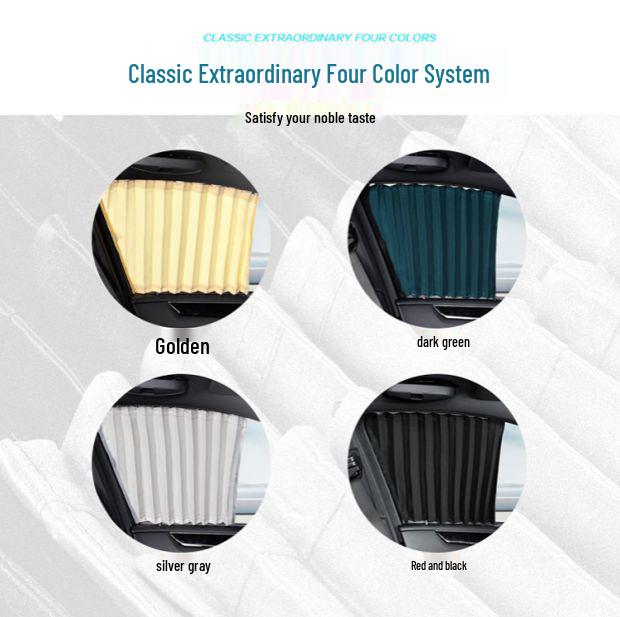 Buick GL8 Mid-term Business Car Curtains with Upper and Lower Guide Rails