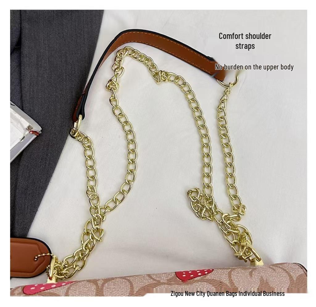 Европейская и американская универсальная модная цепочка, сумка через плечо, кроссбоди - женский нишевый повседневный популярный дизайн