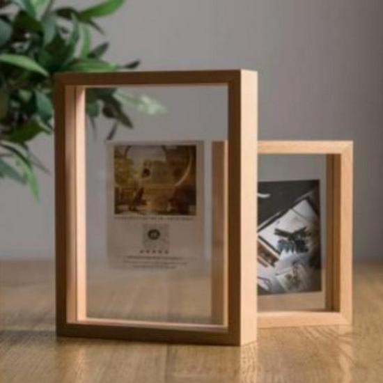 A4 3D Creative Photo Frame: No-Punch, Double-Sided Glass Plant Specimen Display (6-Inch/7-Inch)