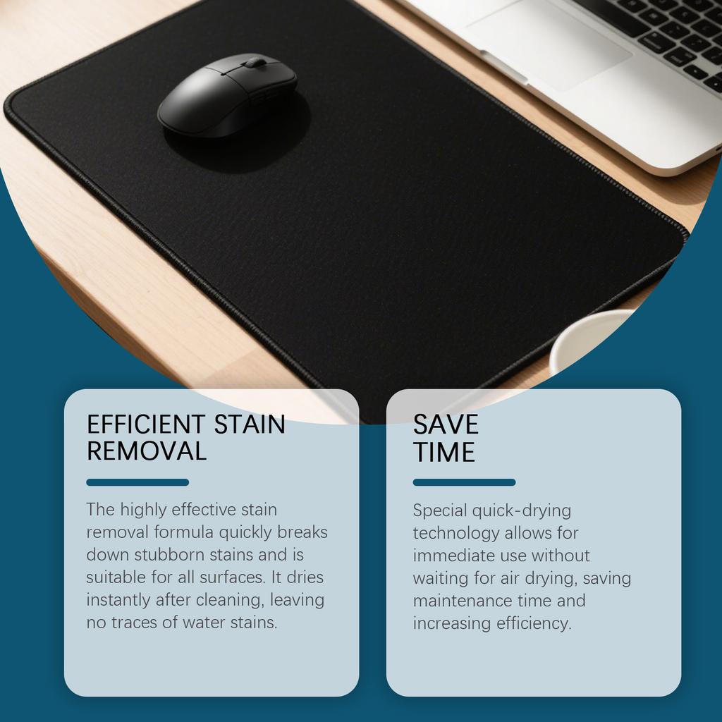 Очиститель для коврика мыши, Инструмент для чистки клавиатуры, Эффективно пенится на ковриках для мыши, Быстро сохнет и не влияет на использование, 100 мл