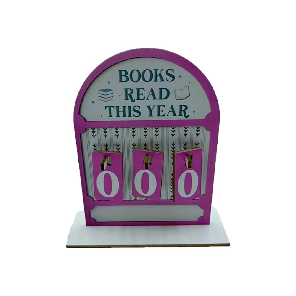 Ретро Трекер Читательского Вызова Деревянный Регистратор Чтения Книг Украшение Книжной Полки Книжный Червь