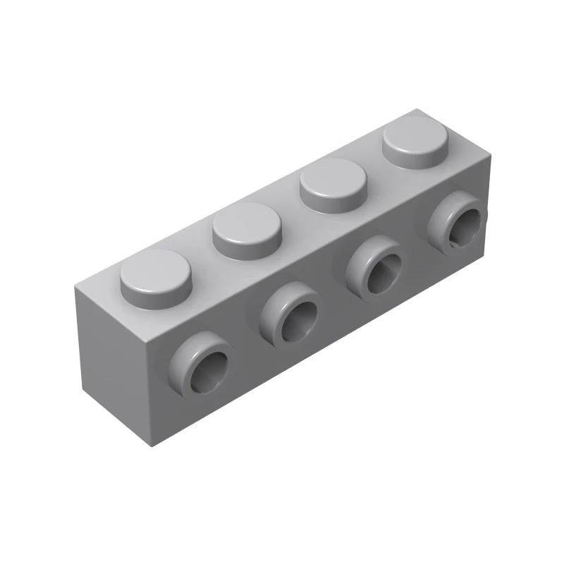 100 шт. MOC Частицы 30414 Кирпич Модифицированный 1 x 4 со штырьками сбоку Строительные блоки DIY Совместимые Сборные Высокотехнологичные Игрушки