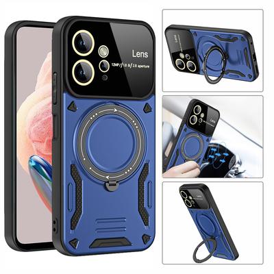 Для Xiaomi Redmi Note 12 4G чехол Magnetic Ring Armor противоударные чехлы для Redmi Note 12 Note12 Magsafe Charge Cover
