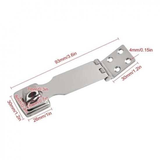 Swivel Eye Locking Hasp Latch for Boats and Trailers in 304 Stainless Steel