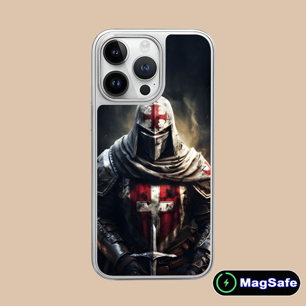Чехол для мобильного телефона Рыцари-тамплиеры для iPhone 17 16 15 14 13 12 11 Air Pro Max Plus Magsafe Серебряное покрытие Цветной чехол Роскошный