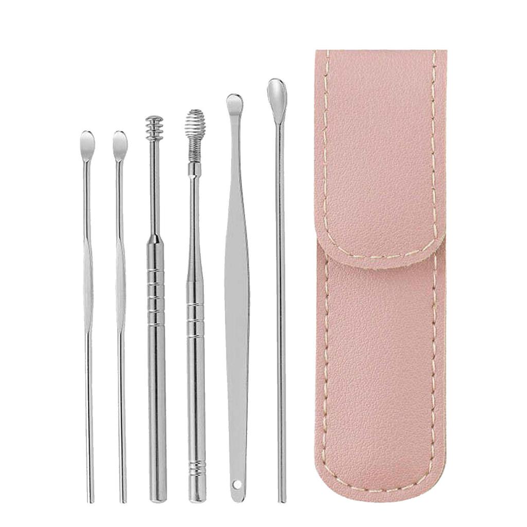 Набор для чистки ушей, безопасный инструмент для удаления ушной серы, набор для удаления ушной серы, простой в использовании, ушной ершик, с коробкой для хранения