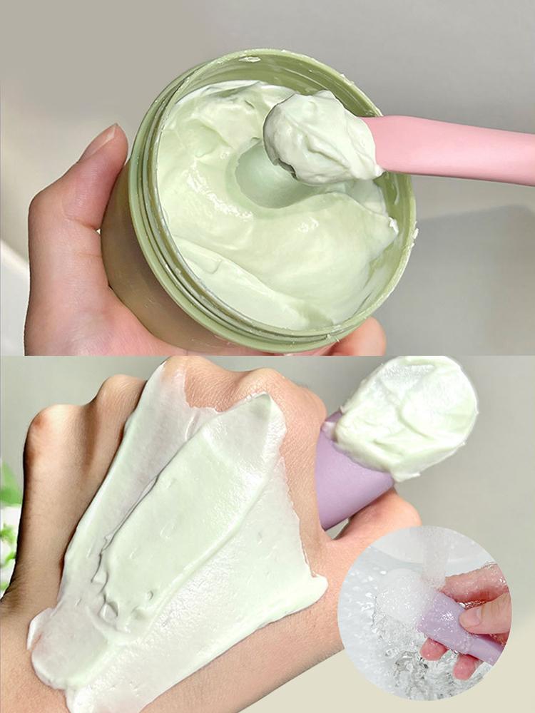 Силиконовая маска для лица с двойной головкой, кисть для чистки лица, скребок для мазка, грязевая пленка, специальная кисть, инструмент для красоты