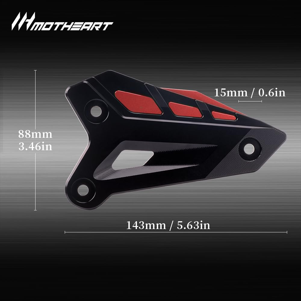 MotHeart Защита пятки задней педали мотоцикла для Z900 2017-2024 Z900SE 2022-2024 Прочная защитная пластина Z900 z900se Запчасти (красный)