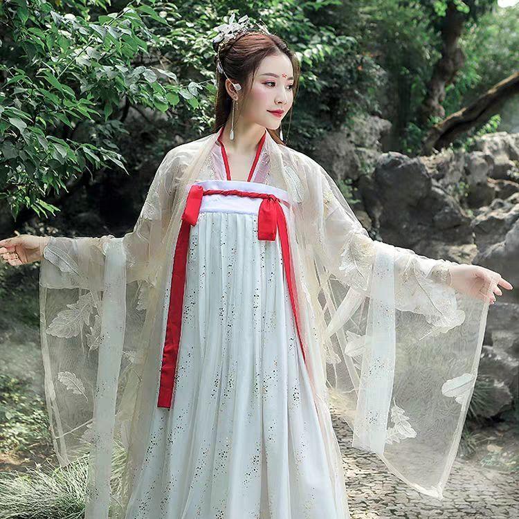 Chinese Tang Dynasty Style Hanfu Autumn And Winter Daily Women's Suit