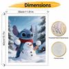 Disney Digital Oil Painting Art Kit Stitch Snowman Winter Scene Hand Filled Home Decor