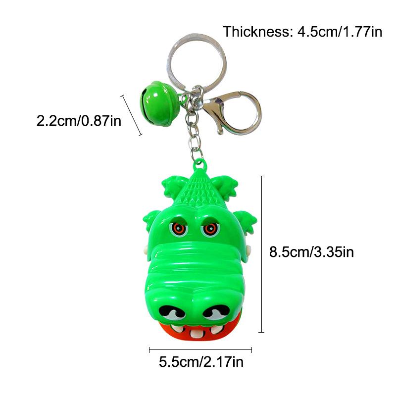 Crocodile Teeth Toys Keychain Children's Crocodile Fingers Reaction Training Dinosaurs Animal Pull Back Trick Game Family