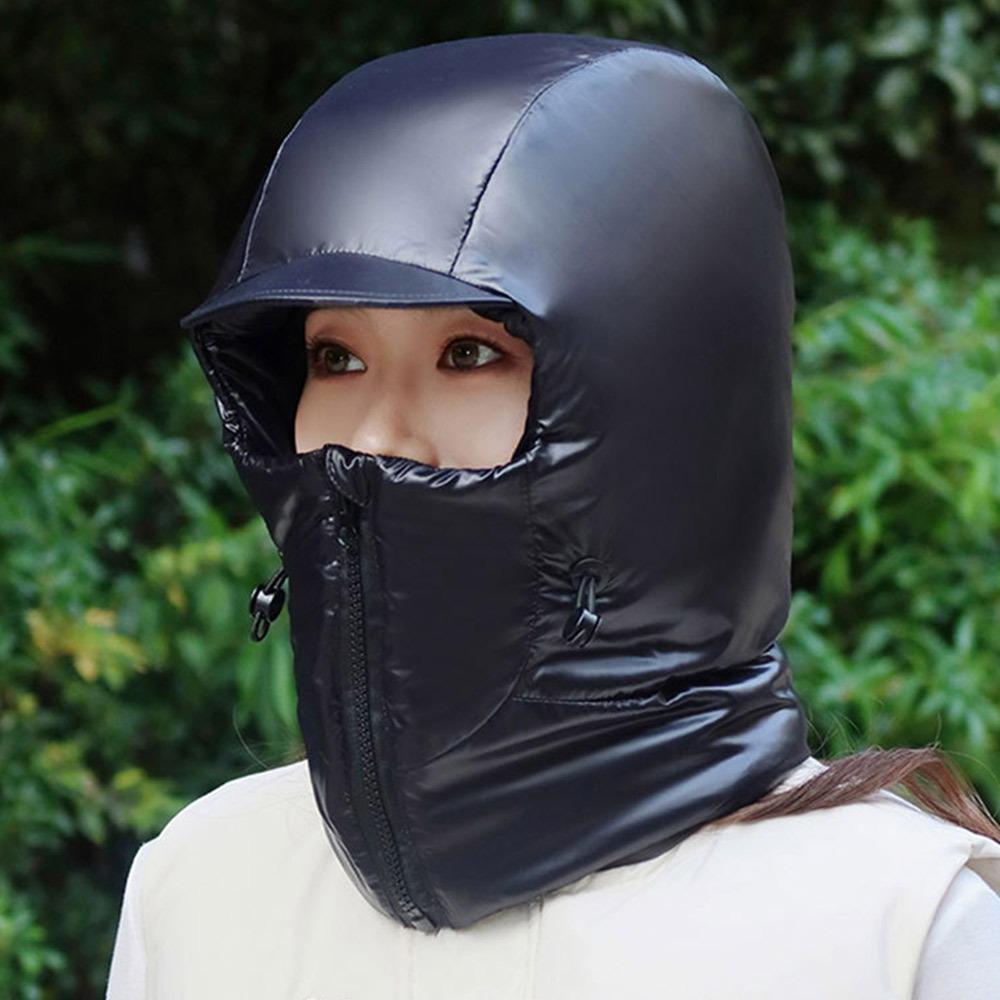 Теплая шапка-ушанка с интегрированной маской для лица и ушей, меховая шапка для улицы, защита шеи, маска для мужчин и женщин