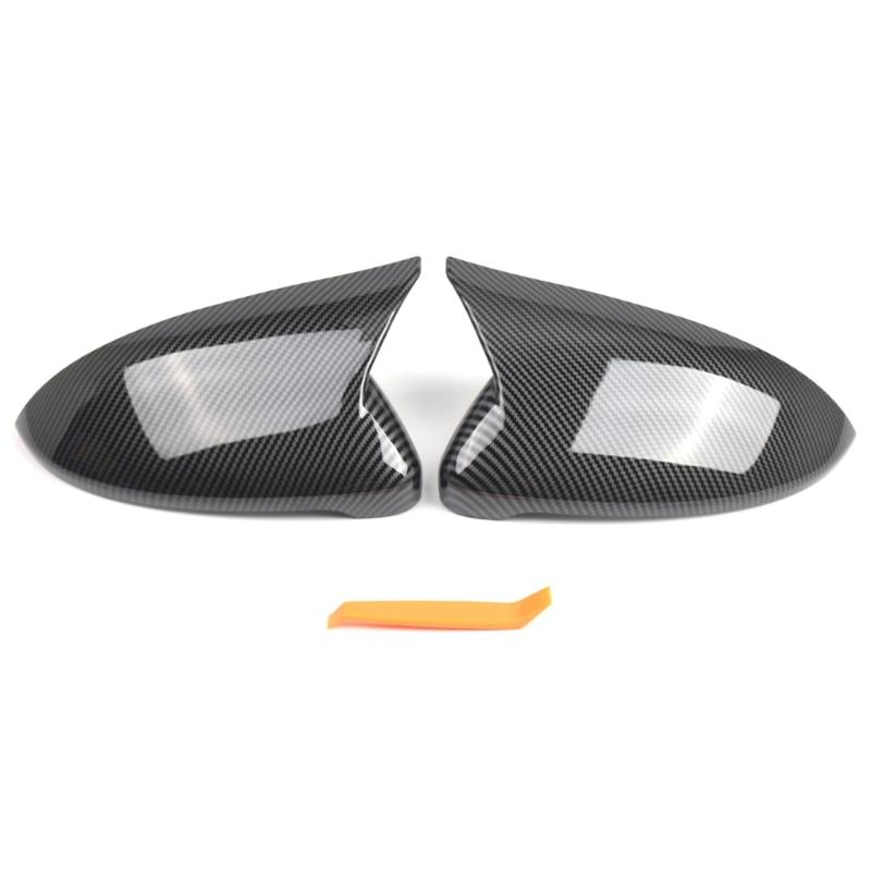 Carbon Fiber Pattern Mirror Cover Strong Scratch Resistant Mirror Case Hassle Free Setups Suitable for MK7 Golf