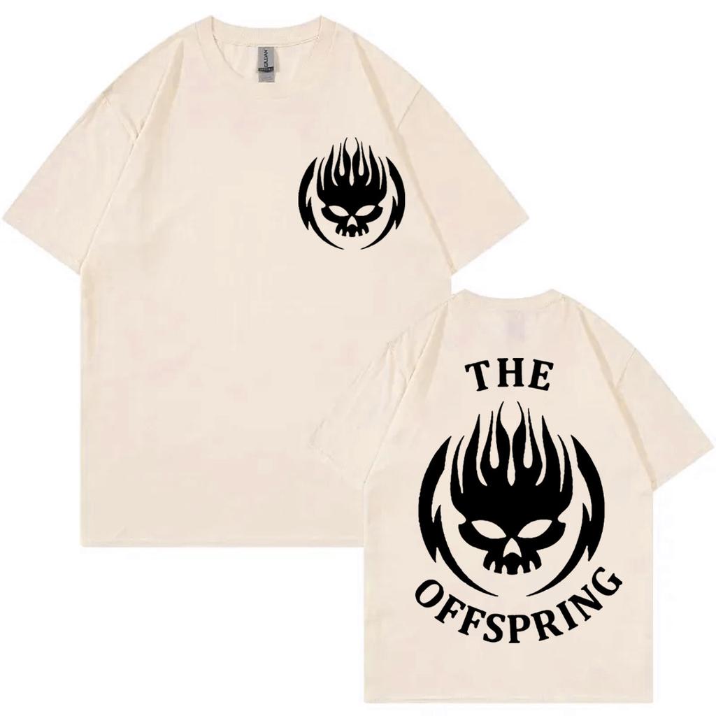Punk Rock Band The Offspring Logo Print Tshirt Unisexs Unisexs Fashion Casual Short Sleeve Tshirts 100 Cotton Oversized T Shirt