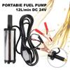 Car Electric DC Refueling Pump Fuel Transfer 12V/24V For Pumping Diesel Oil Water Submersible 12L/min Mini Aluminum Alloy Shell