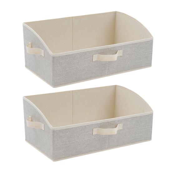 1/2 шт. Корзины для хранения большой емкости, легкий доступ, складные контейнеры для одежды, коробка, трапециевидный органайзер для шкафа, ящики с ручками