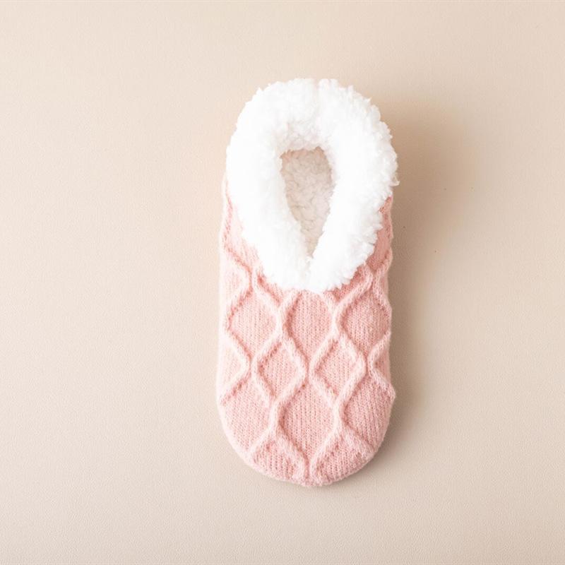 1 пара утолщенных теплых нескользящих носков для пола, бархатная обувь для домашнего использования, женская зимняя обувь