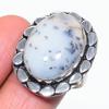Natural Dendrite Opal Gemstone 925 Sterling Silver Jewelry Ring Size 9.5 V5c88