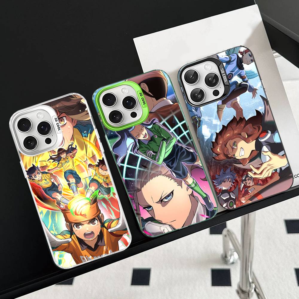 Axel Blaze Firestorm Inazuma Eleven Anime Phone Case For iPhone 17 16 15 14 11 12 13 Pro Max Pro Plus Colored Silver Cover