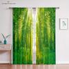 Тюль с изображением осеннего леса для гостиной, декор спальни, осенние деревья, природные пейзажи, прозрачная вуаль