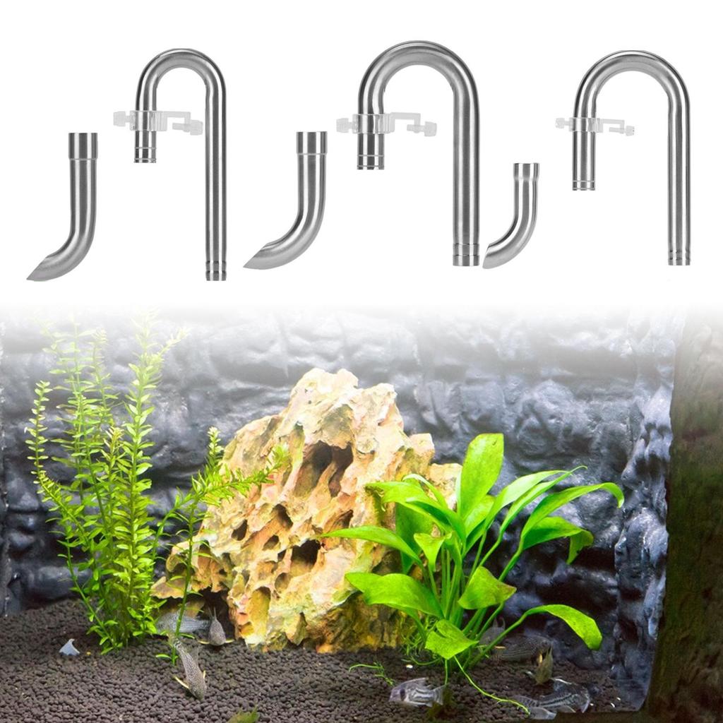 Набор трубок-лилий из нержавеющей стали для аквариума, вращающаяся на 360 градусов выходная трубка, соединитель для фильтра, для аквариумов с растениями, для пресноводного использования