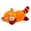 Fluffy Hair Red Raccoon Plush Toy Stuffed Anime Figure Doll Cartoon Lying Plushies Throw Pillow Kids Girls Gift
