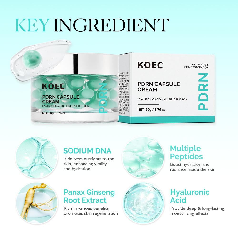 KOECPDRN Green Capsule Cream Moisturizing Face Cream Hydrating, Non-Greasy, 50ml