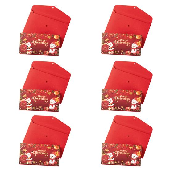 Рождественские конверты для денежных подарков с 6 отделениями, держатель для денег сделай сам и