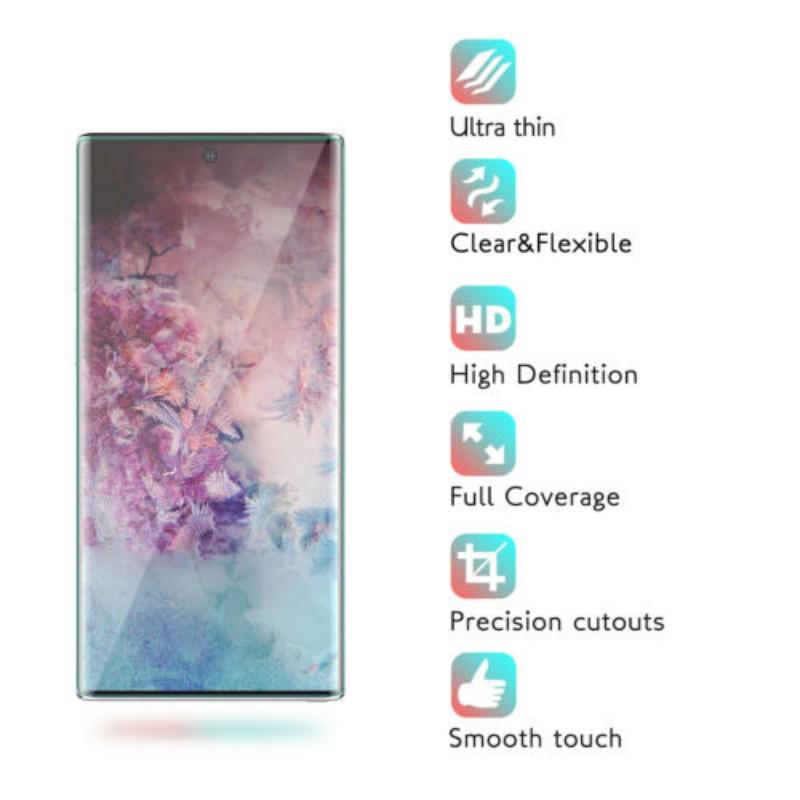 Для Samsung Galaxy Note 10 10+ Защитная пленка для экрана с защитой от отпечатков пальцев, полное покрытие, мягкий ТПУ