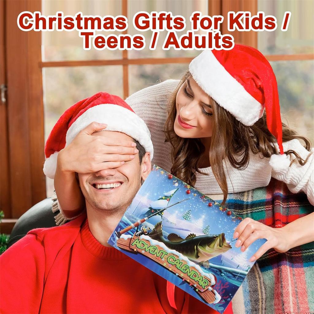 Fishing Advent Calendar 24Days Of Christmas Countdown Calendar With Fishing LuresSet For Fish Adult Men Teen Boys For Men Stocking Stuffers