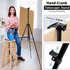 1Set Artist Easel Stability Art Board Clips Adjustable Black DIY Easel Tray Aluminum Alloy