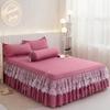 New Princess Bed Skirt Mattress Protector Bedsheet Ruffled Lace Bed Skirt Bedding Bed Cover Bedspread Non-slip Mattress Cover