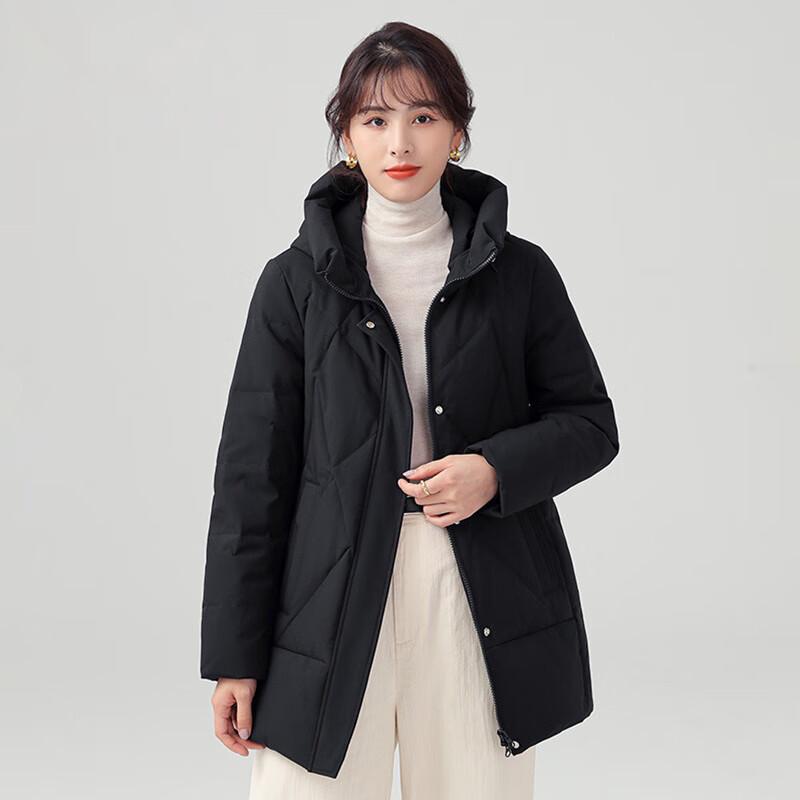 SNOWFLYING Short Hooded Down Jacket