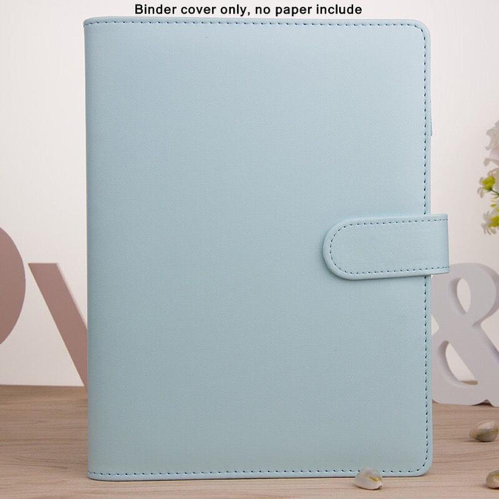PU Leather Ring Binder Macaroon Color Binder Cover Notebook Cover Loose-Leaf Cover Notepad Cover