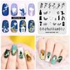 kads Пластины для стемпинга для дизайна ногтей Nature 027 Leaves Flowers Design Image Template Nail Stencil Manicure Overprint Stamping Nails
