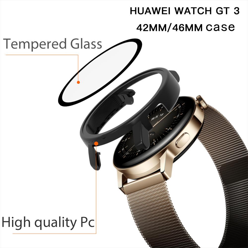 Противоударный чехол для часов из ПК/ТПУ с закаленным стеклом для Huawei Watch GT3 46 мм/42 мм