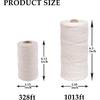 328ft Butchers Cotton Twine String 2mm Cooking Twine Food Safe for Bakers, Meat and Roasting, Gift Wrapping, Crafting & Knitting