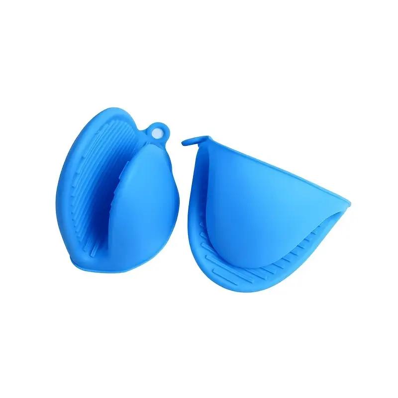 Утолщенные силиконовые термостойкие перчатки Нескользящие прихватки Варежки для духовки Микроволновые кухонные перчатки для выпечки и приготовления пищи