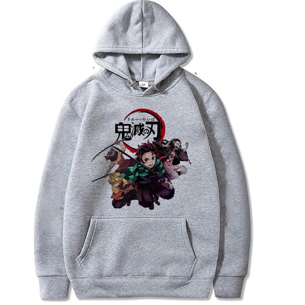 Anime Demon Slayer Hoodies Sweatshirt Kimsetsu No Yaiba Pullover Tracksuit Women Sweatshirt Unisex Hoodie Kids Unisexs Clothes Coat