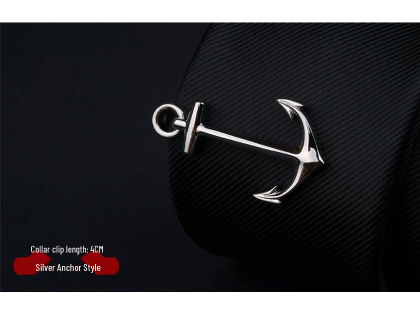 Мужской серебряный зажим для галстука: Элегантный бизнес-аксессуар