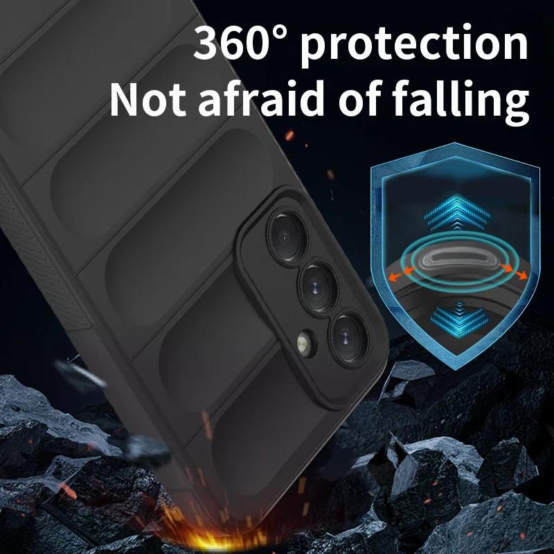 Гибкий силиконовый чехол с эффектом кожи для Samsung Galaxy A56 A36 A26 A16 5G Чехол Противоударный Fundas Coque